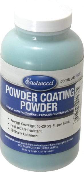 Made in USA - 8 oz Dark Green Paint Powder Coating - Polyurethane, 10 Sq Ft Coverage - Exact Tool & Supply
