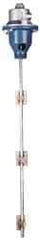Neptune Mixer - 1/3 Hp, 1,750 RPM, 55 Gallon Mixing Capacity, Drum, TEFC Motor, Electric Mixer - 115/230 Volts, 3-3/4 Inch Prop Diameter, 30 Inch Shaft Length, 316 Stainless Steel - Exact Tool & Supply