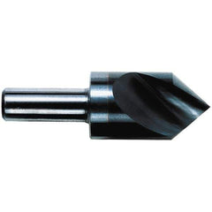 M.A. Ford - 3/8" Head Diam, 1/4" Shank Diam, 1 Flute 60° Solid Carbide Countersink - 2" OAL - Exact Tool & Supply