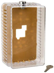 White-Rodgers - Plastic Dual Base, Thermostat Guard - 6-3/8" Inside Width x 3-1/4" Inside Depth x 3-1/2" Inside Height - Exact Tool & Supply