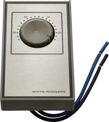 White-Rodgers - 40 to 85°F, Heat Only, Line Voltage Wall Thermostat - 120 to 277 Volts, SPST Switch - Exact Tool & Supply
