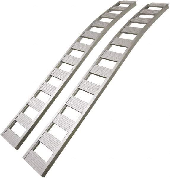 Erickson Manufacturing - 90" Long x 12" Wide, 1,500 Lb Capacity, Arched Truck Ramp - Aluminum, For All Vehicles - Exact Tool & Supply