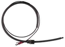 Thermo Electric - 32 to 900°F, J Universal Temp, Thermocouple Probe - 2 Ft. Cable Length, Stripped Ends with Spade Lugs, 1/4 Inch Probe Sheath Length, 1 Sec Response Time - Exact Tool & Supply