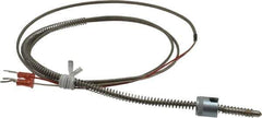 Thermo Electric - 32 to 900°F, J Universal Temp, Thermocouple Probe - 4-1/2 Ft. Cable Length, Stripped Ends with Spade Lugs, 1/4 Inch Probe Sheath Length, 1 Sec Response Time - Exact Tool & Supply