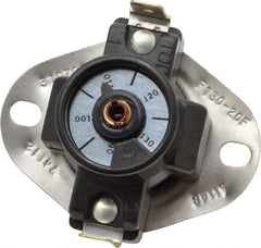 White-Rodgers - 90 to 130°F Cut In Temp, Close on Rise Switch Action, Snap Disc Control - 120/240 VAC, 72A at 120VAC, 60A at 240VAC Locked Rotor Amps, 25A at 120VAC, 25A at 240VAC Resistive Rating, Fan Control - Exact Tool & Supply