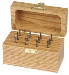 SGS Pro - 12 Piece, 1/8" Shank Burr Set - Tungsten Carbide, Multiple Head Shape - Exact Tool & Supply