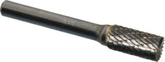 SGS Pro - 3/8" Cut Diam, 1/4" Shank Diam, Cylinder with End Cut Head Double Cut Burr - Carbide, End Cut End, 3/4" LOC, 2-1/2" OAL - Exact Tool & Supply