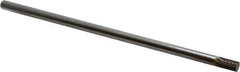 SGS Pro - 1/4" Cut Diam, 1/4" Shank Diam, Cylinder Head Single Cut Burr - Carbide, Flat End, 1/2" LOC - Exact Tool & Supply