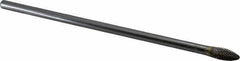 SGS Pro - 5/16" Cut Diam, 1/4" Shank Diam, Flame Head Double Cut Burr - Carbide, Radius End, 3/4" LOC - Exact Tool & Supply