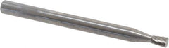 SGS Pro - 3/32" Cut Diam, 1/8" Shank Diam, Inverted Cone Head Single Cut Burr - Carbide, Flat End, 1/8" LOC, 1-1/2" OAL - Exact Tool & Supply