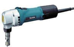 Makita - Power Nibblers Type of Power: Electric Cutting Capacity (Gauge): 10 (Aluminum); 16 (Mild Steel); 18 (Stainless Steel) - Exact Tool & Supply
