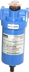 Parker - 3/8" Port, 8.8" High x 3.11" Wide, FRL Filter with Aluminum Bowl & Manual Drain - 20 SCFM, 250 Max psi, 175°F Max - Exact Tool & Supply
