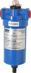Parker - 1/2" Port, 8.8" High x 3.11" Wide, FRL Filter with Aluminum Bowl & Manual Drain - 25 SCFM, 250 Max psi, 175°F Max - Exact Tool & Supply