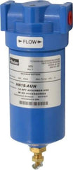 Parker - 1/4" Port, 8.8" High x 3.11" Wide, FRL Filter with Aluminum Bowl & Manual Drain - 15 SCFM, 500 Max psi, 175°F Max - Exact Tool & Supply