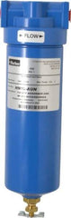 Parker - 1/4" Port, 11.28" High x 3.11" Wide, FRL Filter with Aluminum Bowl & Manual Drain - 30 SCFM, 500 Max psi, 175°F Max - Exact Tool & Supply
