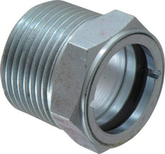 Trico - 2" Sight Diam, 1" Thread, 1-1/4" OAL, Viewport Sight Glass & Flow Sight - 1-5/16" Hex Head, Without Baffle - Exact Tool & Supply