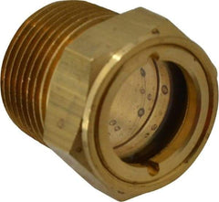 Trico - 1" Sight Diam, 3/4" Thread, 1-1/8" OAL, Viewport Sight Glass & Flow Sight - 1-1/8" Hex Head, Without Baffle - Exact Tool & Supply