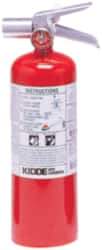 Kidde - 5 Lb, 5-B:C Rated, Halotron Fire Extinguisher - 4-1/4" Diam x 15-1/4" High, 100 psi, 15' Discharge in 9 sec, Steel Cylinder - Exact Tool & Supply