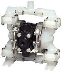 SandPIPER - 1/4" NPT, Nonmetallic, Air Operated Diaphragm Pump - Santoprene Diaphragm, Conductive Acetal Housing - Exact Tool & Supply