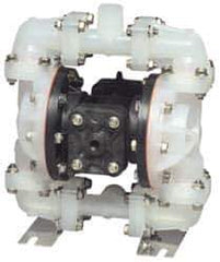 SandPIPER - 1/2" NPT, Nonmetallic, Air Operated Diaphragm Pump - Santoprene Diaphragm, Conductive Acetal Housing - Exact Tool & Supply