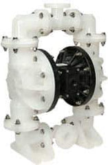SandPIPER - 1-1/2" NPT, Nonmetallic, Air Operated Diaphragm Pump - PTFE Diaphragm, Polypropylene Housing - Exact Tool & Supply
