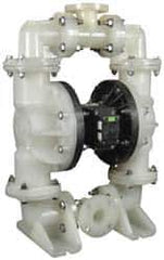 SandPIPER - 2" NPT, Nonmetallic, Air Operated Diaphragm Pump - PTFE Diaphragm, Polypropylene Housing - Exact Tool & Supply