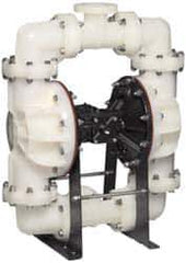 SandPIPER - 3" NPT, Nonmetallic, Air Operated Diaphragm Pump - Santoprene Diaphragm, Polypropylene Housing - Exact Tool & Supply