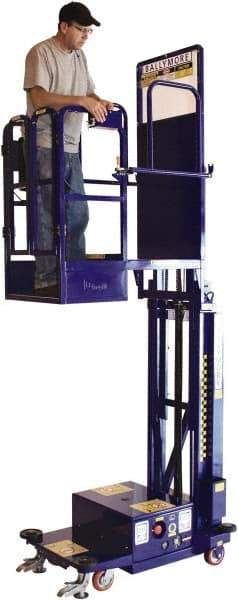 Ballymore - 450 Lb Capacity, 108" Lift Height, Battery Operated Power Stocker Lift - 108 Inch Lift Height, 54 Inch Length x 36 Inch Width Footprint, 450 Lbs. Load Limit - Exact Tool & Supply