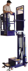 Ballymore - 450 Lb Capacity, 108" Lift Height, Battery Operated Power Stocker Lift - 108 Inch Lift Height, 54 Inch Length x 36 Inch Width Footprint, 450 Lbs. Load Limit - Exact Tool & Supply