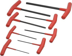 Bondhus - 8 Piece T-Handle Hex Key Set - Hex Range 2 to 10mm, Protanium High Torque Steel - Exact Tool & Supply