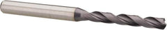 Kennametal - #15 140° Solid Carbide Jobber Drill - TiAlN Finish, Right Hand Cut, Spiral Flute, Straight Shank, 2.9134" OAL, Standard Point - Exact Tool & Supply