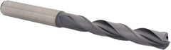 Kennametal - 9/32" 140° Solid Carbide Jobber Drill - TiAlN Finish, Right Hand Cut, Spiral Flute, Straight Shank, 3.5827" OAL, Standard Point - Exact Tool & Supply