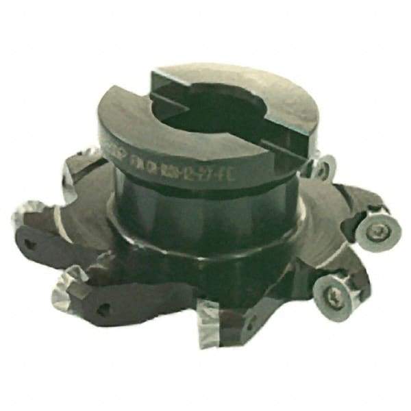 Iscar - Shell Mount B Connection, 16.5mm Cutting Width, 46.75mm Depth of Cut, 148.6mm Cutter Diam, 40mm Hole Diam, 12 Tooth Indexable Slotting Cutter - FDN-CM Toolholder, O45MT, R90CW, R90MT Insert, Right Hand Cutting Direction - Exact Tool & Supply