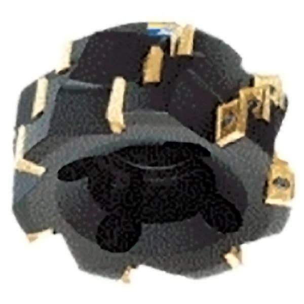 Iscar - 10 Inserts, 3" Cut Diam, 1-1/4" Arbor Diam, 1.55" Max Depth of Cut, Indexable Square-Shoulder Face Mill - 0/90° Lead Angle, 2.6" High, 3M AXKT 2006 Insert Compatibility, Series Mill2000 - Exact Tool & Supply