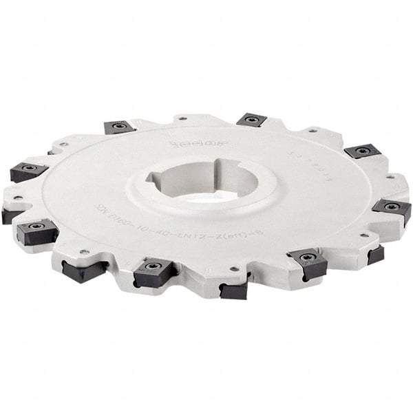 Iscar - Shell Mount B Connection, 1.63" Depth of Cut, 6" Cutter Diam, 1-1/2" Hole Diam, 8 Tooth Indexable Slotting Cutter - FDN-LN12 Toolholder, LNET Insert - Exact Tool & Supply