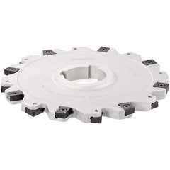 Iscar - Shell Mount B Connection, 1.63" Depth of Cut, 6" Cutter Diam, 1-1/2" Hole Diam, 8 Tooth Indexable Slotting Cutter - FDN-LN12 Toolholder, LNET Insert - Exact Tool & Supply