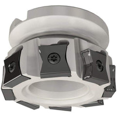 Iscar - 12 Inserts, 8" Cut Diam, 2-1/2" Arbor Diam, 0.551" Max Depth of Cut, Indexable Square-Shoulder Face Mill - 0/90° Lead Angle, 2-1/2" High, LN.. 1506 Insert Compatibility, Series TangMill - Exact Tool & Supply