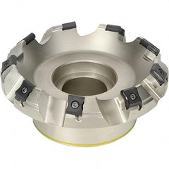Iscar - 100mm Cut Diam, 25.4mm Arbor Hole, 7.5mm Max Depth of Cut, 45° Indexable Chamfer & Angle Face Mill - 7 Inserts, LN.. 1506.. Insert, Right Hand Cut, 7 Flutes, Series TangMill - Exact Tool & Supply