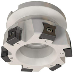 Iscar - 10 Inserts, 125mm Cut Diam, 40mm Arbor Diam, 10mm Max Depth of Cut, Indexable Square-Shoulder Face Mill - 0/90° Lead Angle, 63mm High, LN.. 1106 Insert Compatibility, Series TangMill - Exact Tool & Supply