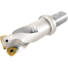 Iscar - 32mm Cut Diam, 0.059" Max Depth, 25mm Shank Diam, Weldon Shank Indexable High-Feed End Mill - Screw Holding Method, FF WOMT/WOCT, FF WOMW Insert, FF EW Toolholder, Through Coolant - Exact Tool & Supply