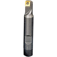 Iscar - 3/8" Cut Diam, 0.22" Max Depth of Cut, 1/2" Shank Diam, 2-3/4" OAL, Indexable Square Shoulder End Mill - Weldon Shank, 90° Lead Angle, Series Heliquad - Exact Tool & Supply
