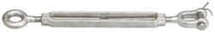 Value Collection - 5,200 Lb Load Limit, 3/4" Thread Diam, 6" Take Up, Stainless Steel Jaw & Eye Turnbuckle - 8-1/8" Body Length, 1-1/16" Neck Length, 17" Closed Length - Exact Tool & Supply
