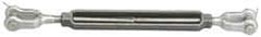 Value Collection - 5,200 Lb Load Limit, 3/4" Thread Diam, 6" Take Up, Stainless Steel Jaw & Jaw Turnbuckle - 8-1/8" Body Length, 1-1/16" Neck Length, 17" Closed Length - Exact Tool & Supply