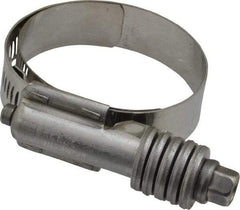 IDEAL TRIDON - Stainless Steel Auto-Adjustable Worm Drive Clamp - 5/8" Wide x 5/8" Thick, 1-1/4" Hose, 1-1/4 to 2-1/8" Diam - Exact Tool & Supply