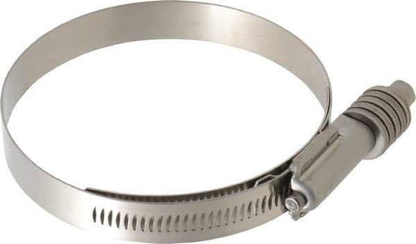 IDEAL TRIDON - Stainless Steel Auto-Adjustable Worm Drive Clamp - 5/8" Wide x 5/8" Thick, 3-1/4" Hose, 3-1/4 to 4-1/8" Diam - Exact Tool & Supply