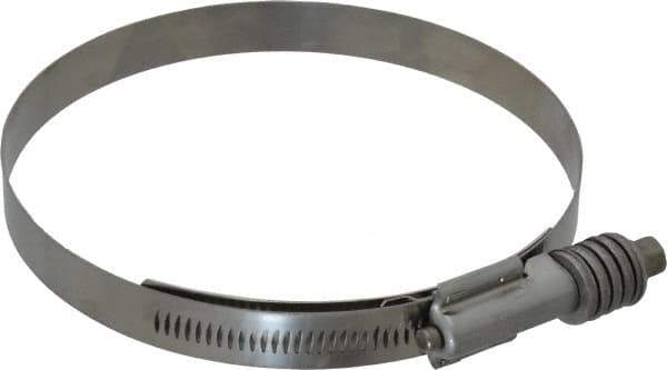 IDEAL TRIDON - Stainless Steel Auto-Adjustable Worm Drive Clamp - 5/8" Wide x 5/8" Thick, 4-3/4" Hose, 4-3/4 to 5-5/8" Diam - Exact Tool & Supply