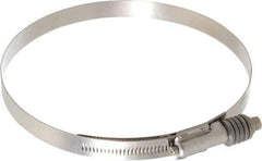 IDEAL TRIDON - Stainless Steel Auto-Adjustable Worm Drive Clamp - 5/8" Wide x 5/8" Thick, 6-1/4" Hose, 6-1/4 to 7-1/8" Diam - Exact Tool & Supply