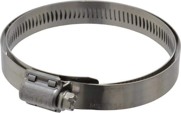 IDEAL TRIDON - SAE Size 104, 4-1/8 to 7" Diam, Stainless Steel MS Series MIL-Spec Worm Drive Clamp - 1/2" Wide, Material Grade 300 SERIES, Series MS Mil Spec - Exact Tool & Supply