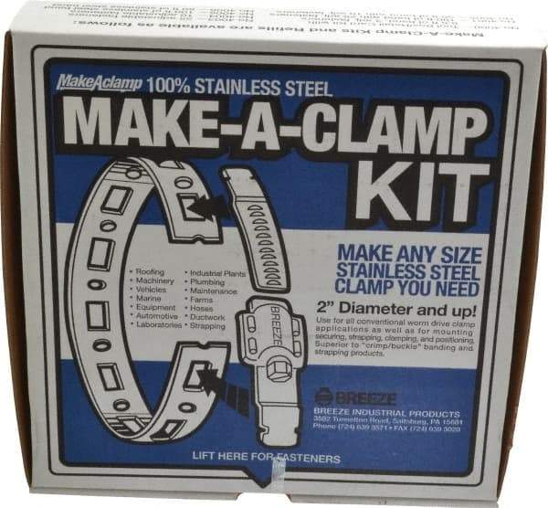Made in USA - 2" Diam, Hose Clamp Kit - Exact Tool & Supply