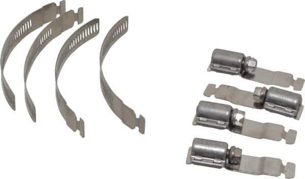 Made in USA - 2" Min Diam, Stainless Steel Worm Drive Clamp - 1/2" Wide, Material Grade 300 SERIES, Series Mak-A-Clamp - Exact Tool & Supply